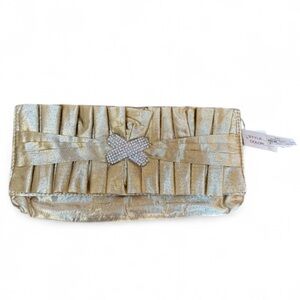 ANDREA BIJOUX - Gold Clutch Hand Bag / Purse/ New